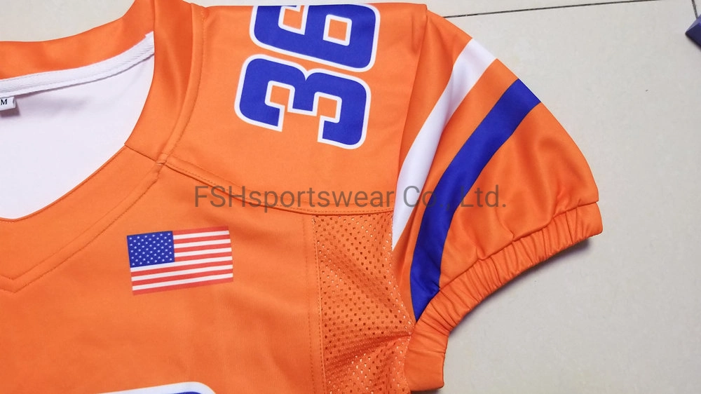 Latest Style Custom Design Sublimated Quick Dry Firm Stitching American Football Uniform