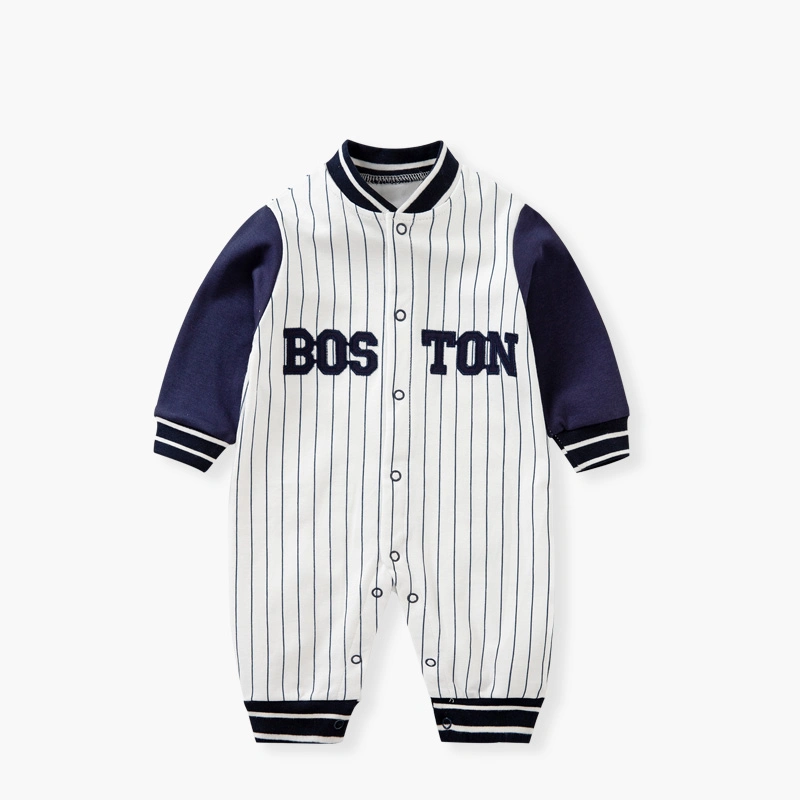 Wholesale Baby Cute Fashion Clothes Long Sleeve Baseball Uniform for Autumn/Spring Baby Romper