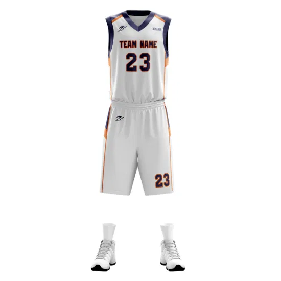 Uniforme de baloncesto de diseño en blanco, conjunto de camiseta de baloncesto sublimada de alta calidad, barato personalizado