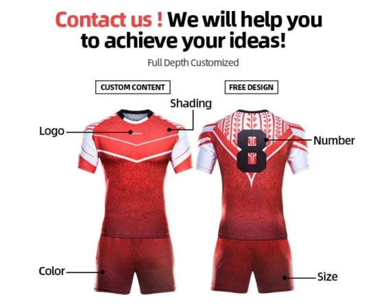 Uniformes de rugby sublimados completos con dibujos personalizados OEM DIY