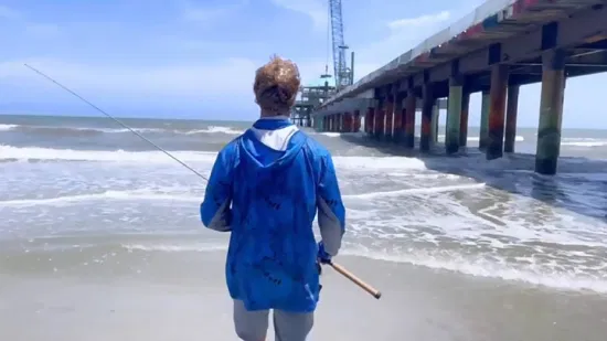 Jersey de pesca de secado rápido para hombre con sublimación de manga larga con logotipo personalizado