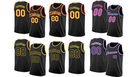 Uniforme de baloncesto de sublimación multicolor de ropa deportiva a cuadros