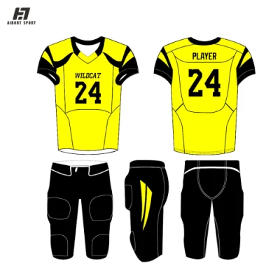 2022 camisetas de fútbol americano por encargo de la sublimación, uniformes de fútbol americano/uniforme de fútbol